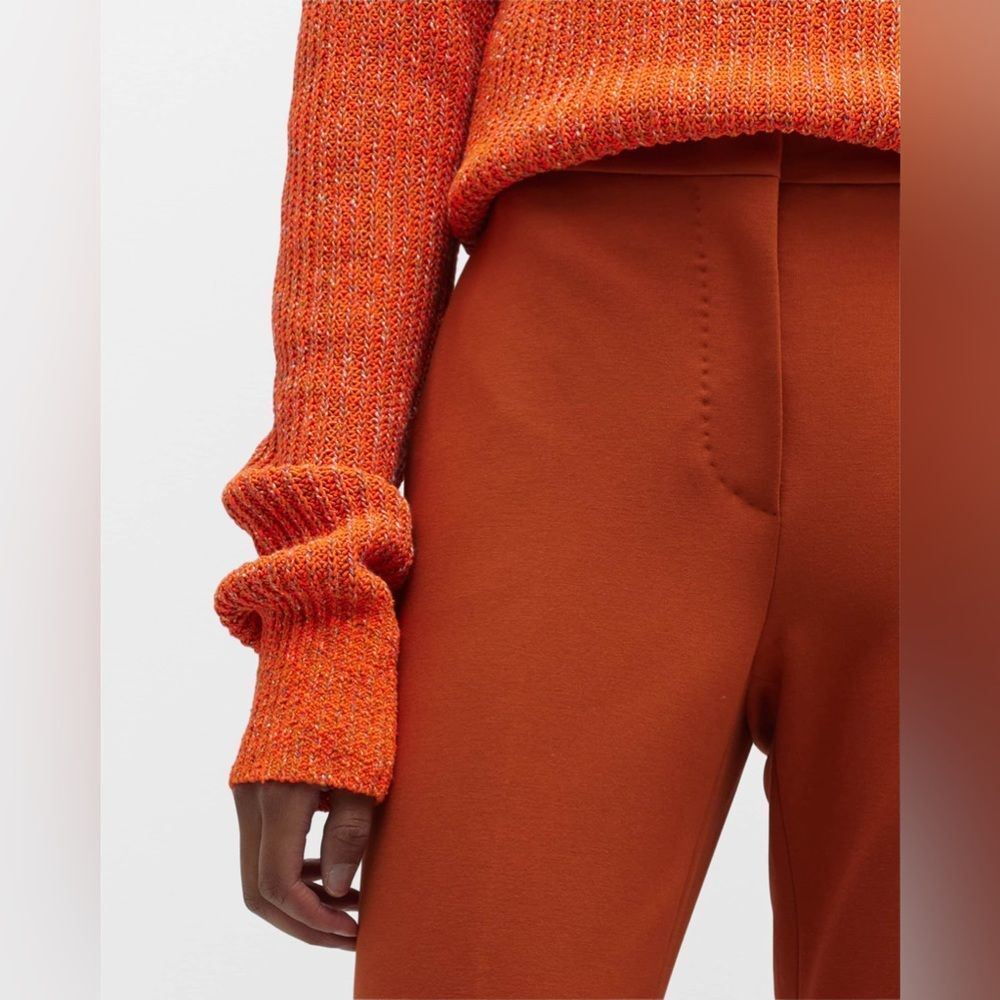 MaxMara Pegno Straight Leg Pants, Orange, Size 16 - Picture 6 of 13